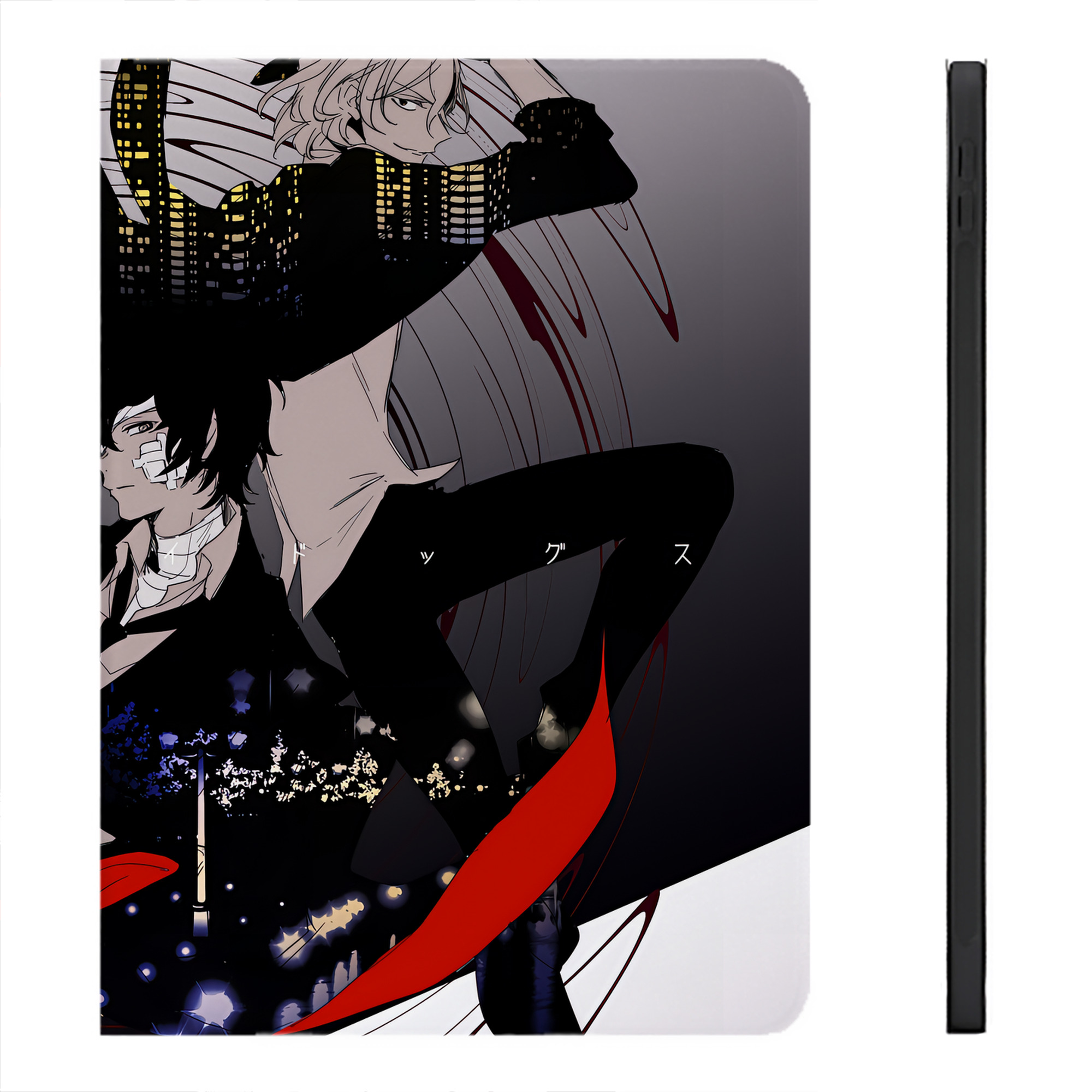 （画像用） 文豪ストレイドッグス Bungo Stray Dogs IPadケース ペンホルダー付き ブックスタイルデザイン